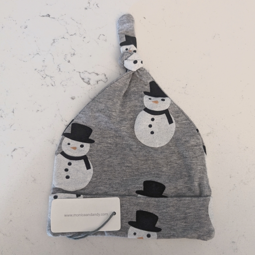 Monica + Andy Snowman Baby Beanie NWT